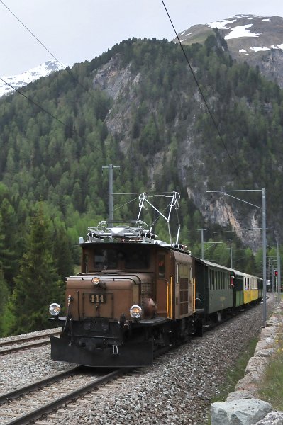 2019.06.11 RhB Ge 6-6 I 414 Albulabahn Krokodil Bahnfest Bergün (39)